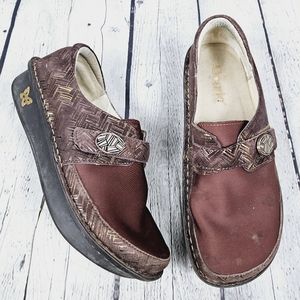 ALEGRIA | Dena slip-on leather and textile stretch comfort shoes